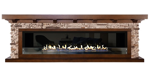 Линейный биокамин Firezo Chalet 60 Темный дуб