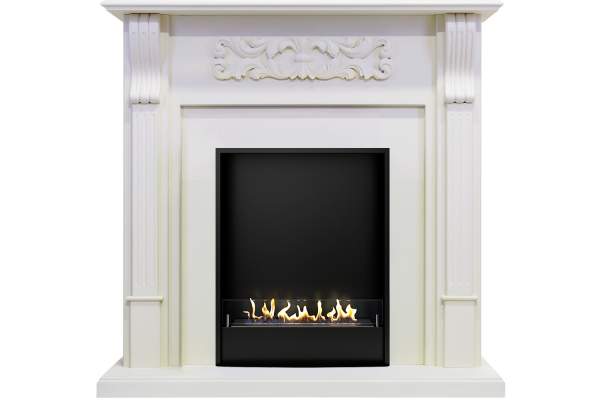 Биокамин в портале Firezo Venice Фактурный белый