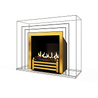 Биокамин в мраморном портале Firezo Amuleto