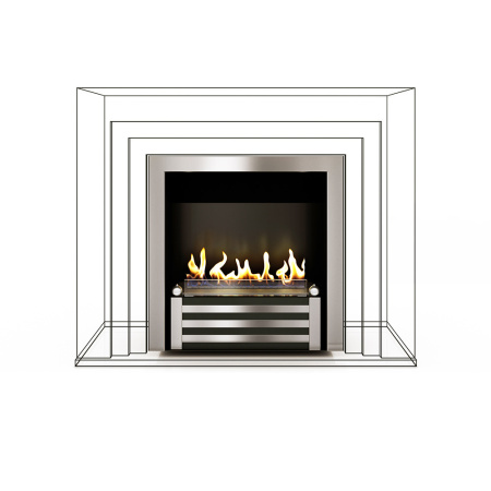 Биокамин в мраморном портале Firezo Afrodite