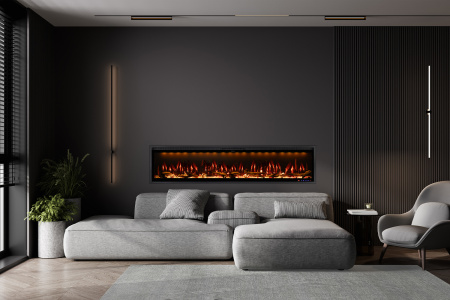 Линейный биокамин Mercury 50 LED RF