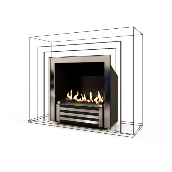 Биокамин в мраморном портале Firezo Belle