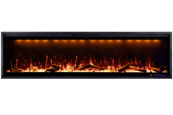 Линейный биокамин MERCURY 60 LED RF