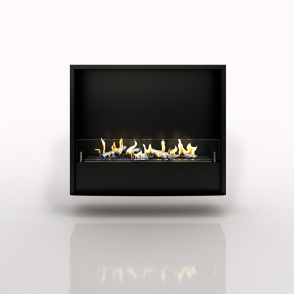 Биокамин в портале Firezo Pierre luxe Темный дуб белый